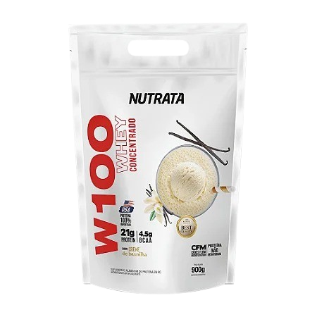 NUTRATA W100 REFIL 900G BAUNILHA