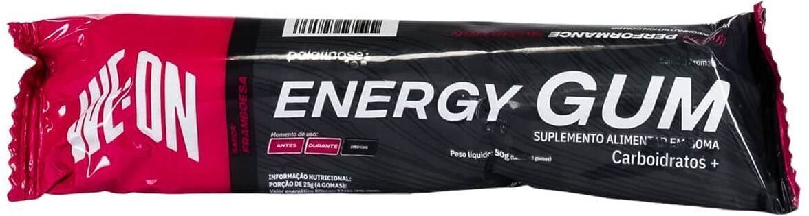 WEON ENERGY GUM+ PALATINOSE 50G FRAMBOESA