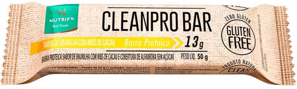 NUTRIFY CLEANPRO BAR 50G BAUNILHA